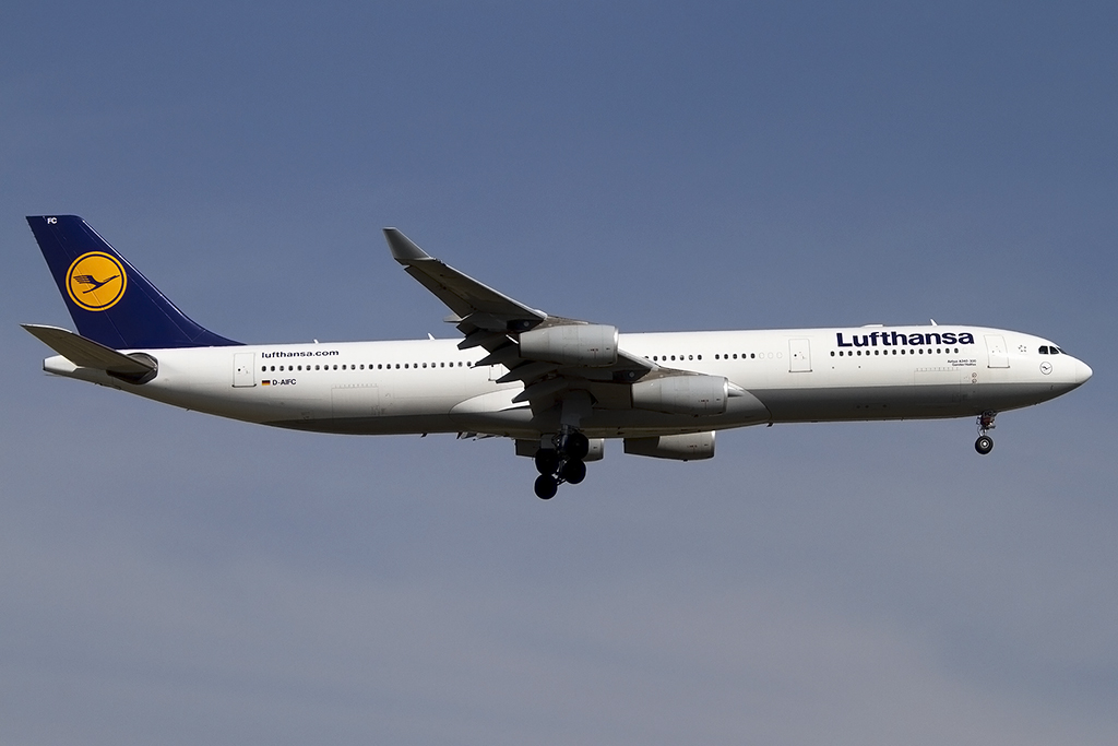 Lufthansa, D-AIFC, Airbus, A340-313, 19.04.2015, FRA, Frankfurt, Germany 




