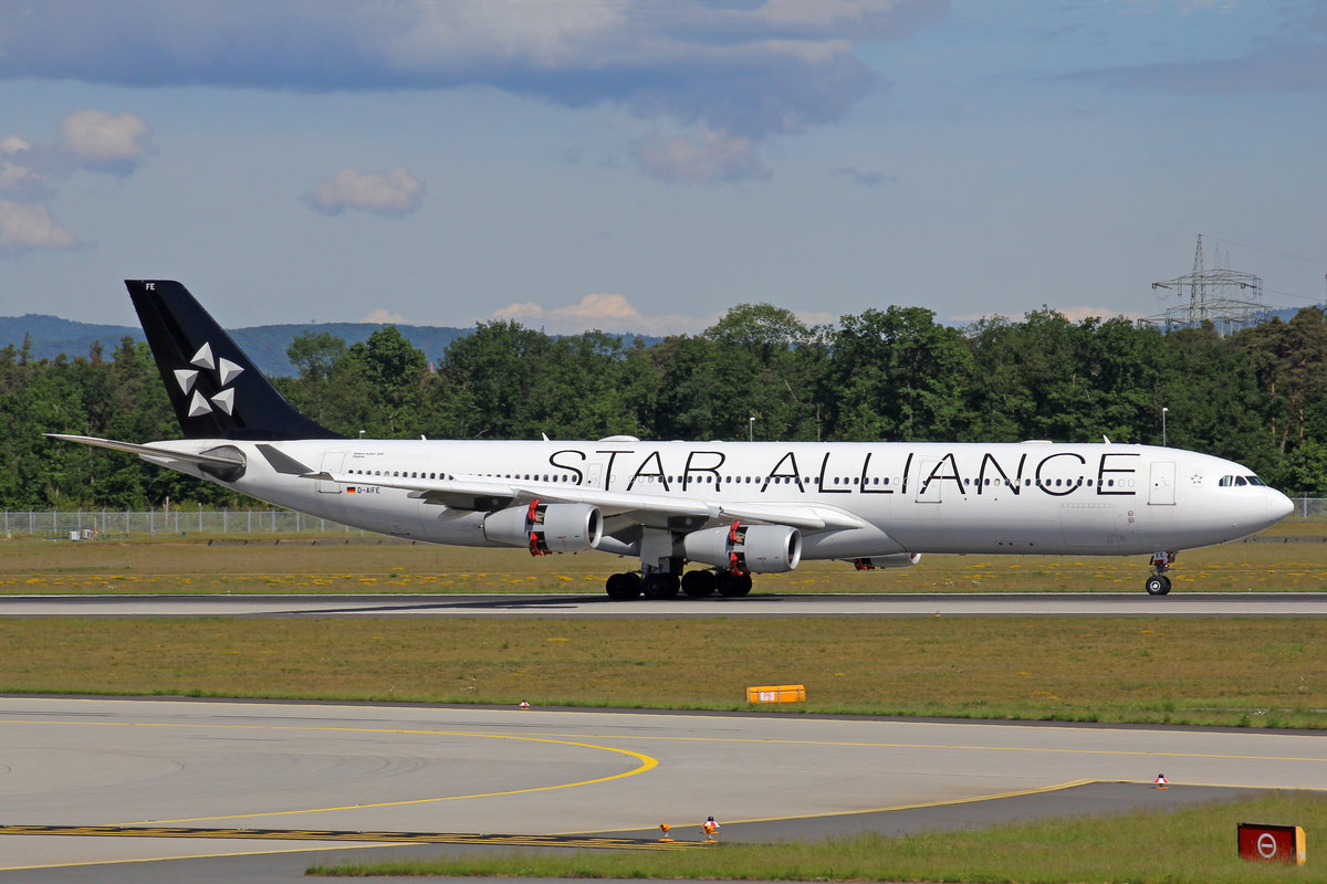 Lufthansa, D-AIFE, Airbus A340-313X,  Passau , 21.Mai 2017, FRA Frankfurt am Main, Germany.