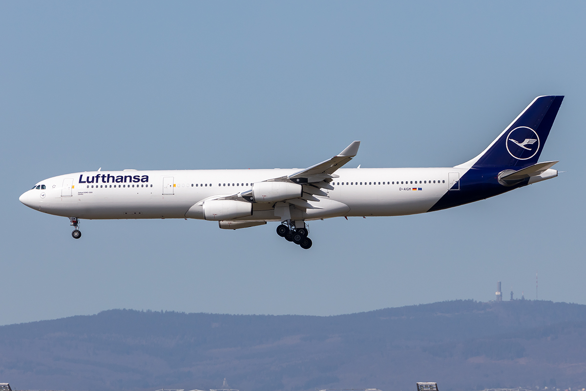Lufthansa, D-AIGM, Airbus, A340-313, 29.03.2021, FRA, Frankfurt, Germany