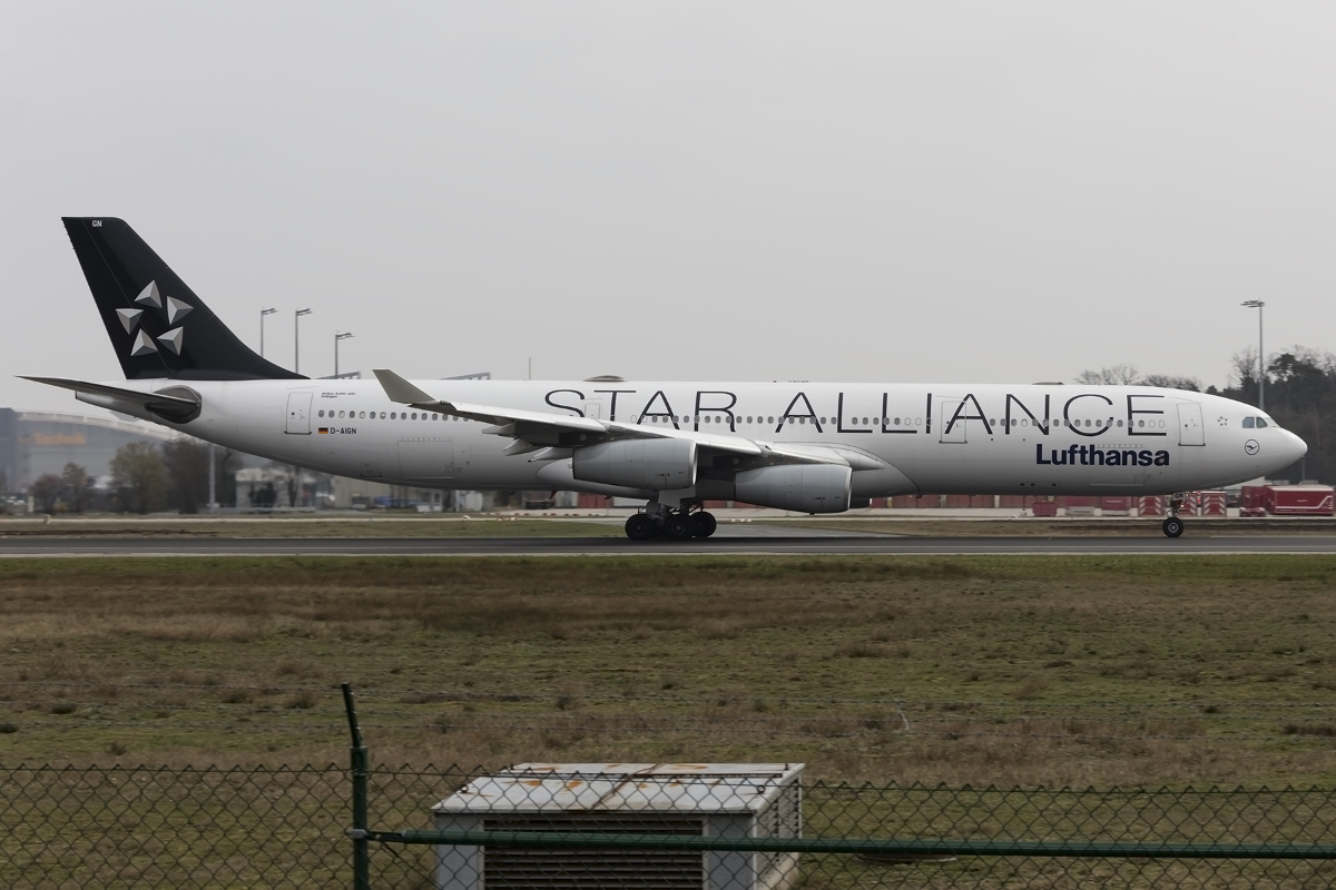 Lufthansa, D-AIGN, Airbus, A340-313, 02.04.2016, FRA, Frankfurt, Germany



