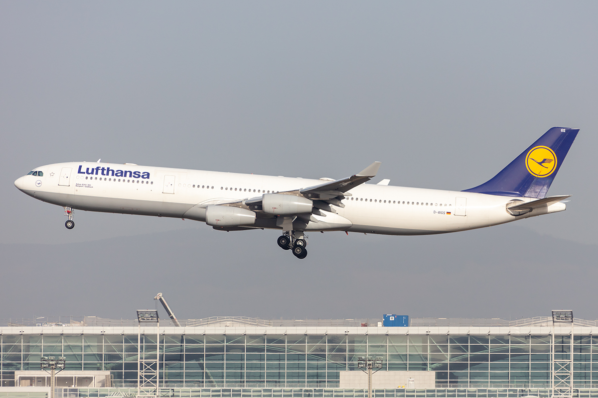 Lufthansa, D-AIGS, Airbus, A340-313, 24.02.2021, FRA, Frankfurt, Germany