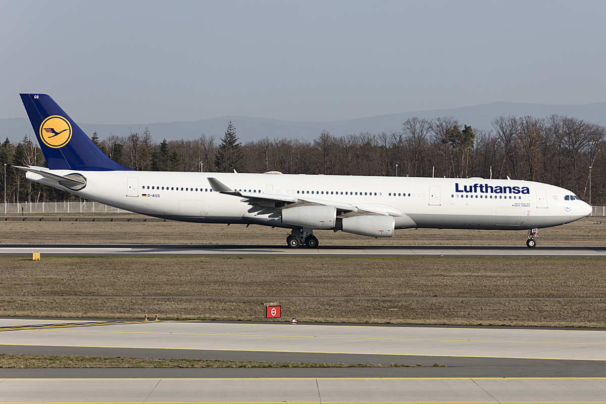 Lufthansa, D-AIGS, Airbus, A340-313, 31.03.2019, FRA, Frankfurt, Germany 
