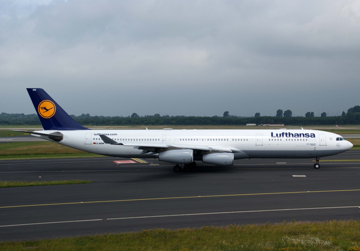 Lufthansa, D-AIGW  Gladbeck , Airbus, A 340-300, 01.07.2013, DUS-EDDL, Düsseldorf, Germany 