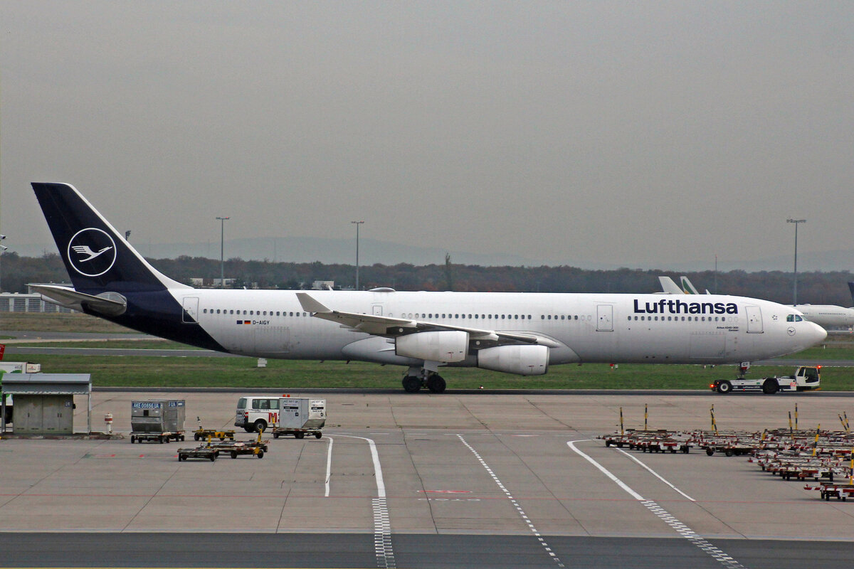 Lufthansa, D-AIGY, Airbus A340-313X, msn: 335, 29.Oktober 2022, FRA Frankfurt, Germay.