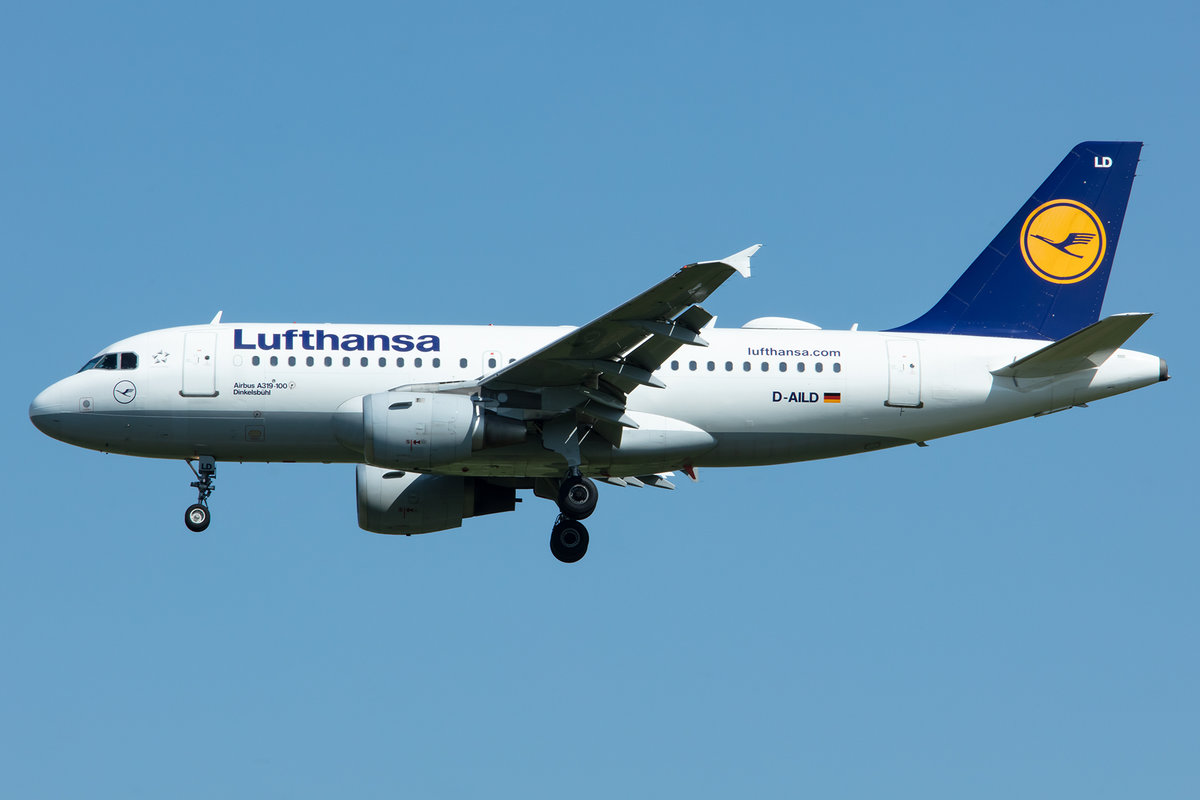 Lufthansa, D-AILD, Airbus, A319-114, 02.05.2019, MUC, München, Germany

