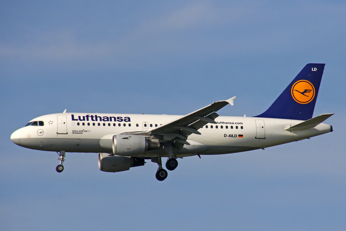 Lufthansa, D-AILD, Airbus A319-114,  Dinkelsbhl , 25.September 2016, MUC Mnchen, Germany.