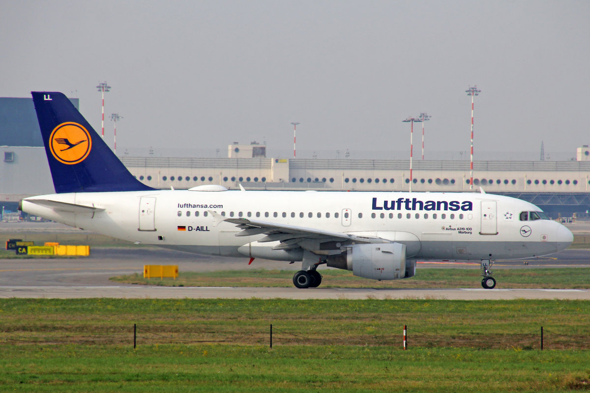 Lufthansa, D-AILL, Airbus A319-114, msn: 689,  Marburg , 16.Oktober 2018, MXP Milano-Malpensa, Italy.