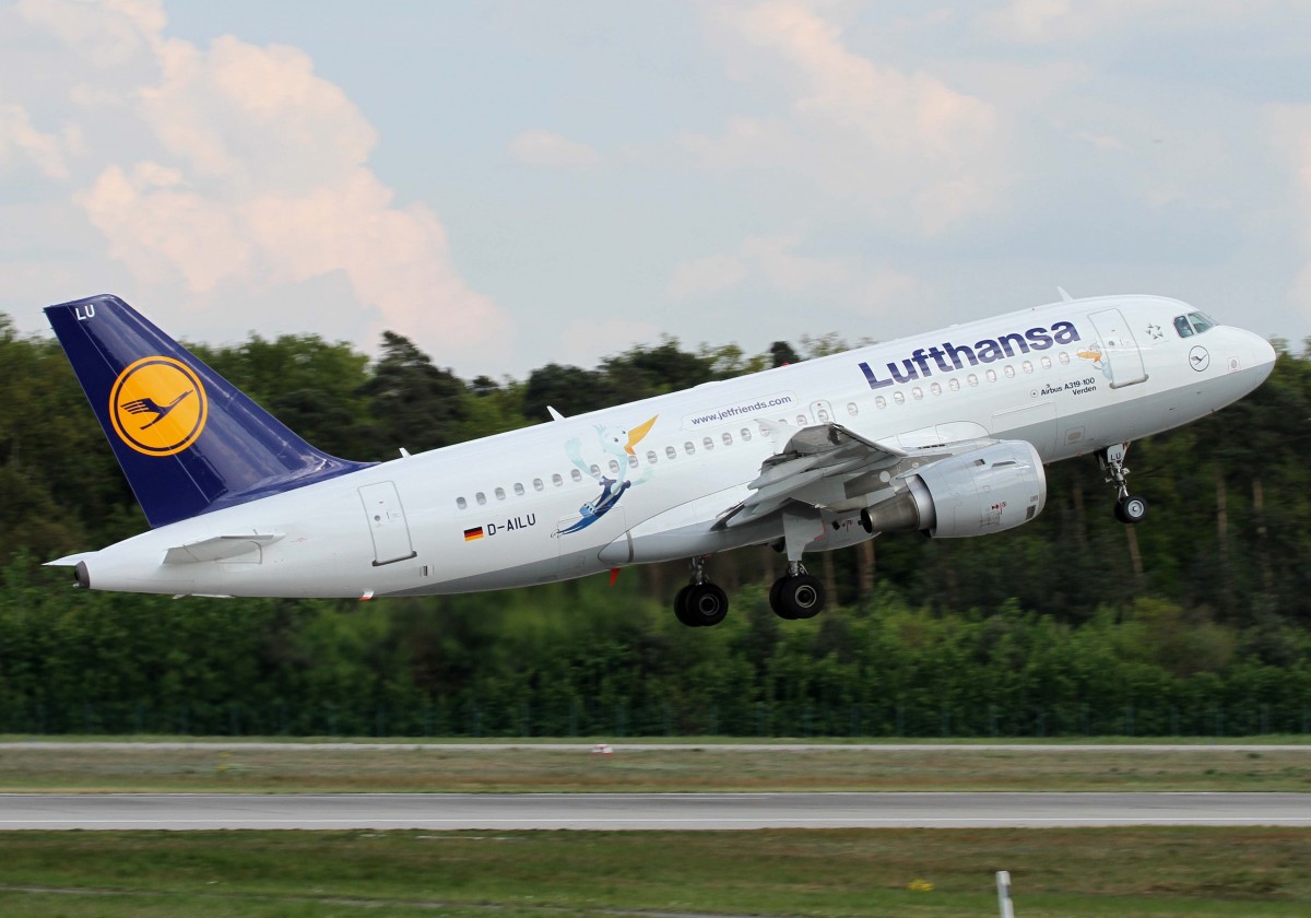 Lufthansa, D-AILU  Verden , Airbus, A 319-100 (LU-Sticker), 23.04.2014, FRA-EDDF, Frankfurt, Germany 