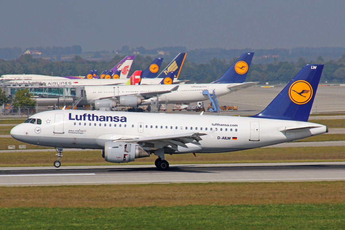 Lufthansa, D-AILW, Airbus A319-114,  Donaueschingen , 25.September 2016, MUC München, Germany.