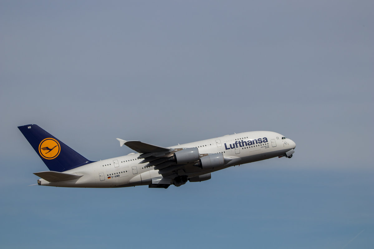 Lufthansa, D-AIMB, Airbus, 380-800, 03.04.2018, MUC, München, Germany, Flug: LH452 nach Los Angeles