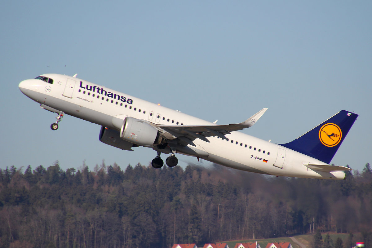 Lufthansa, D-AINF, Airbus A320-271N, msn: 7577, 27.Februar 2019, ZRH Zürich, Switzerland.