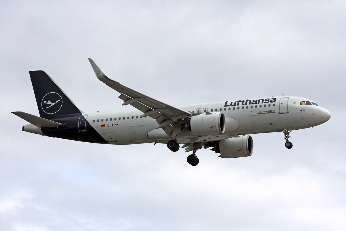 Lufthansa, D-AINK, Airbus A320-271N, msn: 8249,  Heidenheim an der Brenz , 03.Juli 2023, LHR London Heathrow, United Kingdom.