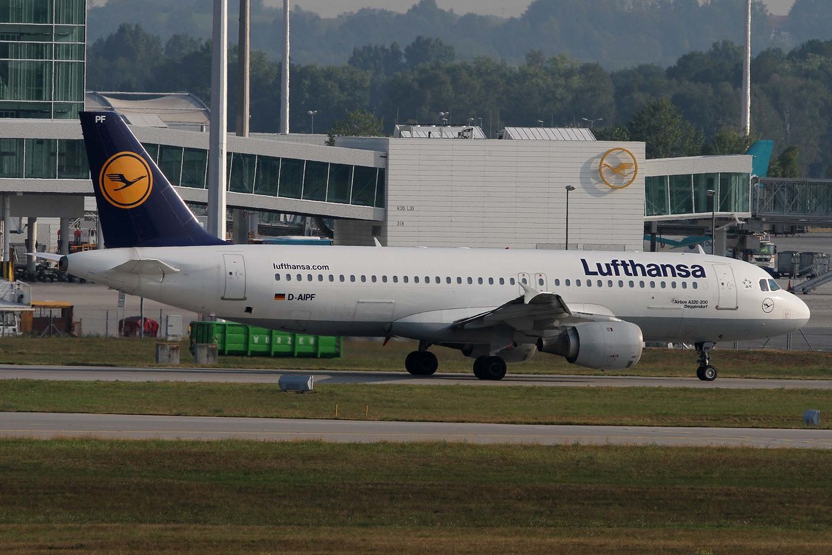 Lufthansa, D-AIPF, Airbus, A 320-211,  Deggendorf , MUC-EDDM, München, 20.08.2018, Germany