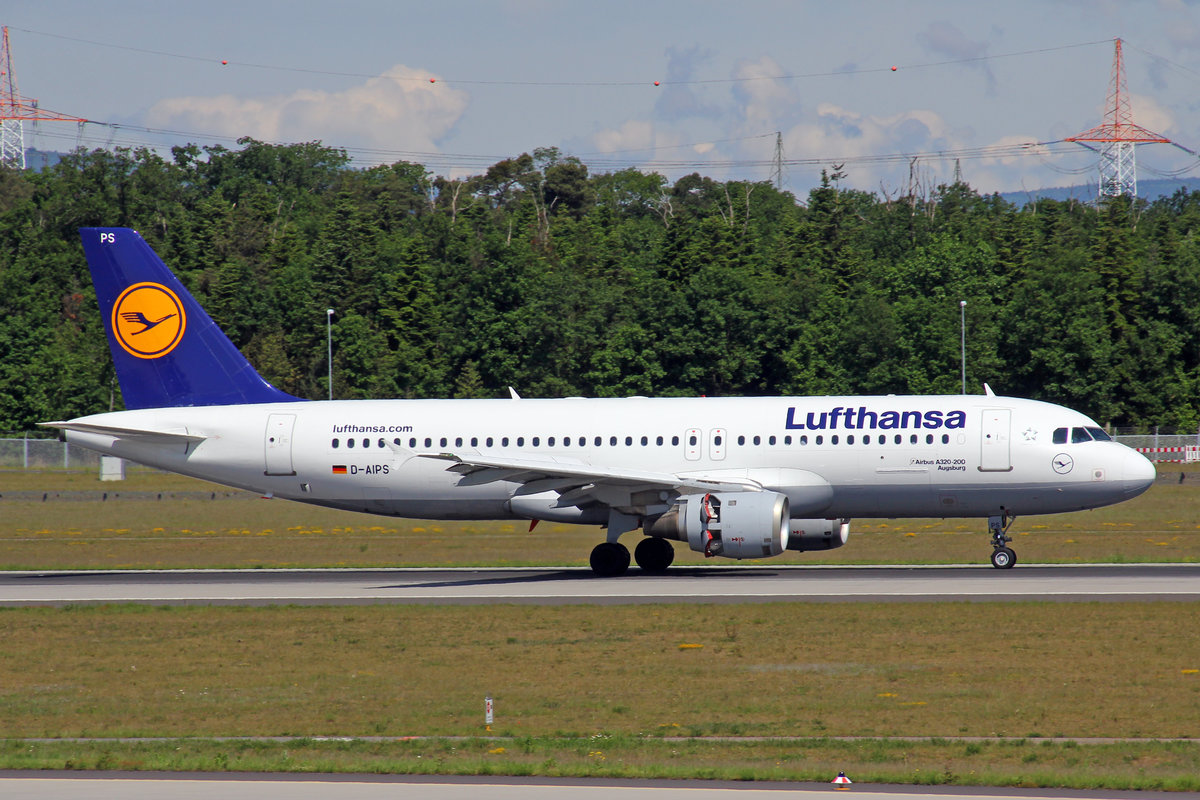 Lufthansa, D-AIPS, Airbus A320-211,  Augsburg , 21.Mai 2017, FRA Frankfurt am Main, Germany.