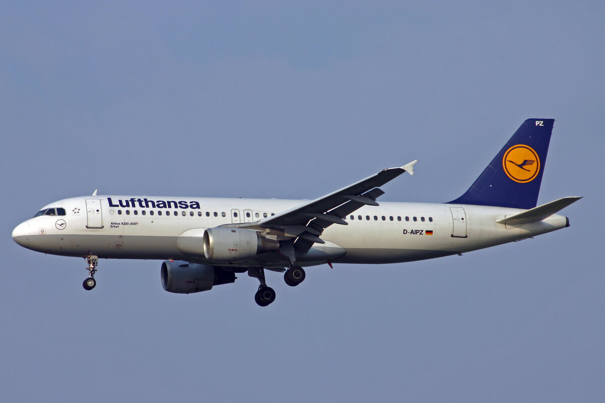 Lufthansa, D-AIPZ, Airbus A320-211, msn: 162,  Erfurt , 27.März 2007, ZRH Zürich, Switzerland.