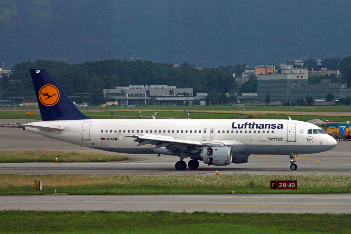 Lufthansa, D-AIQF, Airbus A320-211, msn: 216,  Halle , 20.Juli 2007, ZRH Zürich, Switzerland.