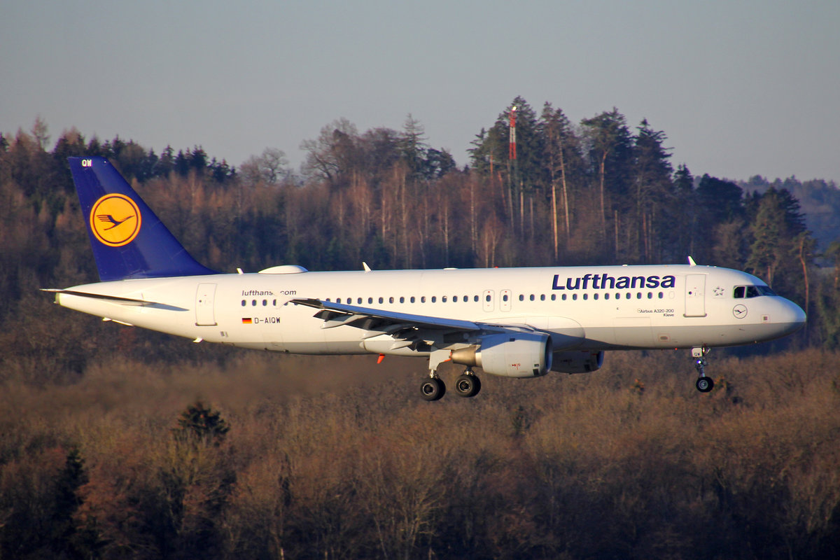 Lufthansa, D-AIQW, Airbus A320-211, msn: 1367,  Kleve , 24.Februar 2019, ZRH Zürich, Switzerland.