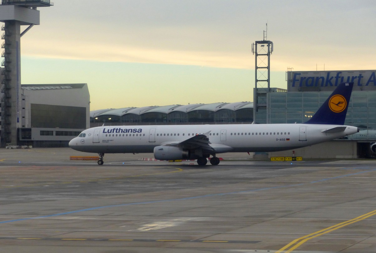Lufthansa, D-AISG, Airbus A321-200, Flughafen Frankfurt (FRA), 2.3.2016