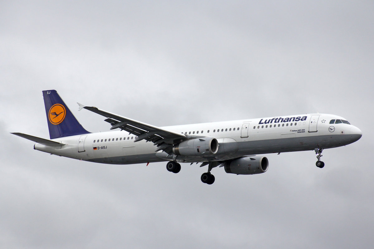 Lufthansa, D-AISJ, Airbus A321-231,  Gtersloh , 01.Juli 2016, LHR London Heathrow, United Kingdom.