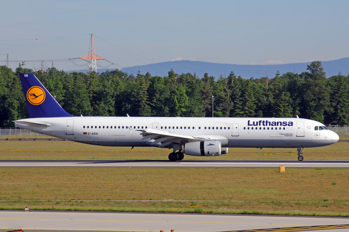 Lufthansa, D-AISN, Airbus A321-231,  Göppingen , 21.Mai 2017, FRA Frankfurt am Main, Germany.