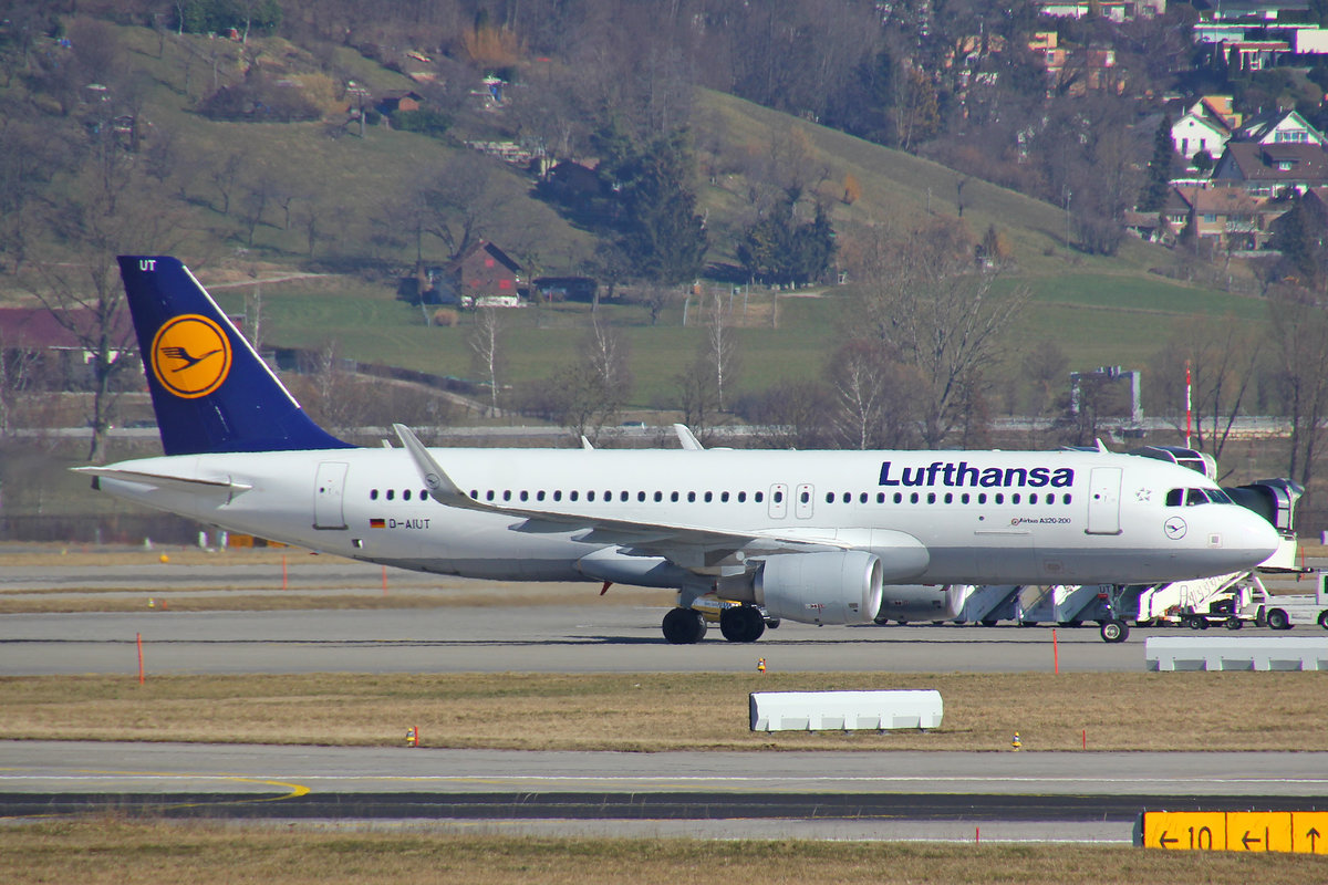 Lufthansa, D-AIUT, Airbus A320-214, msn: 7115, 27.Februar 2019, ZRH Zürich, Switzerland.