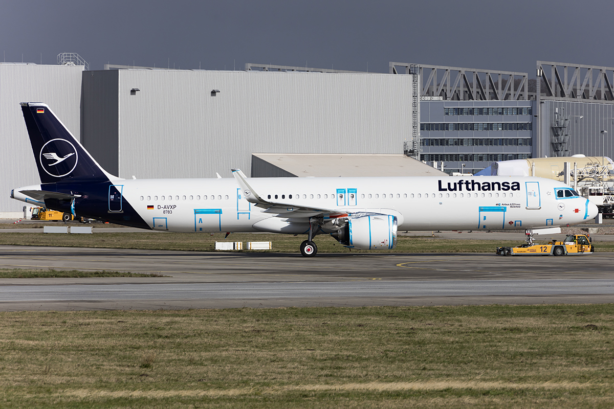 Lufthansa, D-AVXP (later Reg.: D-AIEB), Airbus, A321-271NX, 18.03.2019, XFW, Hamburg-Finkenwerder, Germany 


