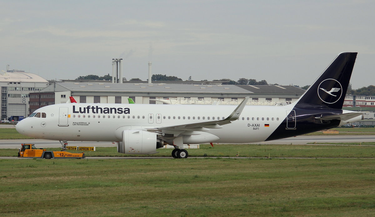 Lufthansa, D-AXAI, Reg.D-AINN, MSN 8491, Airbus A 320-271N, 26.09.2018, XFW-EDHI, Hamburg Finkenwerder, Germany (Name: Lahr/Schwarzwald) 