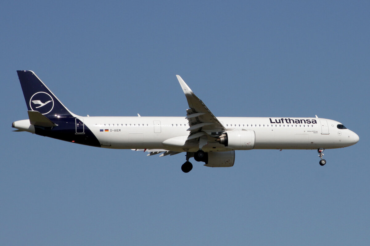 Lufthansa (LH-DLH), D-AIEM  Hamm , Airbus, A 321-271 NX sl ~ neue LH-Lkrg., 15.09.2023, EDDF-FRA, Frankfurt, Germany