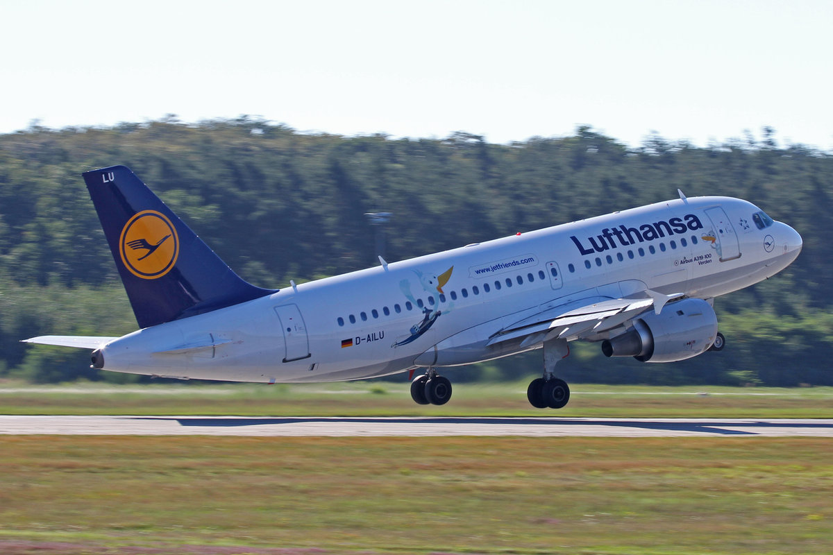 Lufthansa (LH-DLH), D-AILU  Verden , Airbus, A 319-114 (LU-Sticker), 24.08.2016, FRA-EDDF, Frankfurt, Germany