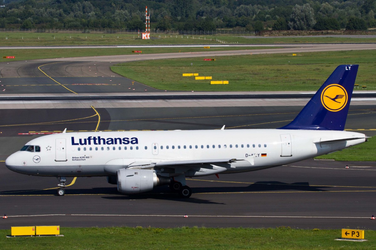 Lufthansa (LH-DLH), D-AILY  Schweinfurt , Airbus, A 319-114, 22.08.2015, DUS-EDDL, Düsseldorf, Germany