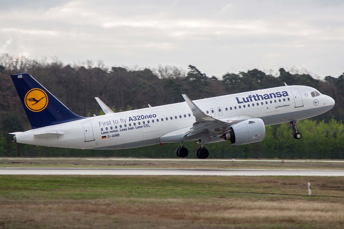 Lufthansa (LH-DLH), D-AINB, Airbus, A 320-271N sl ~  First to fly A320neo -Sticker, 11.04.2017, FRA-EDDF, Frankfurt, Germany