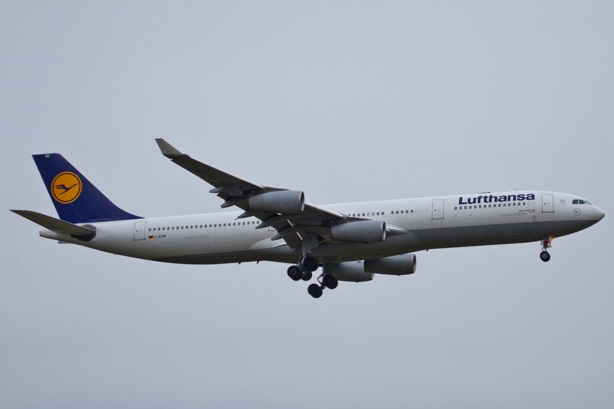 Lufthansa (LH/DLH), D-AIGM  Görlitz , Airbus, A 340-313, 17.04.2015, FRA-EDDF, Frankfurt, Germany