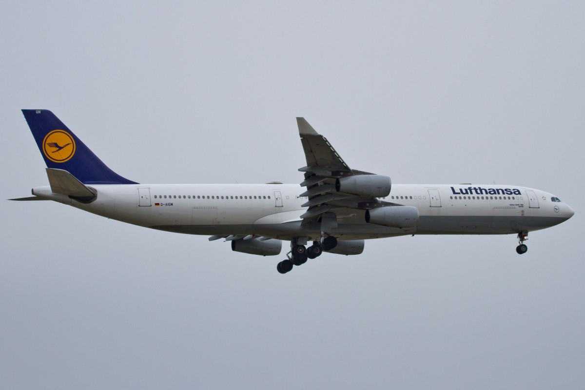 Lufthansa (LH/DLH), D-AIGM  Görlitz , Airbus, A 340-313, 17.04.2015, FRA-EDDF, Frankfurt, Germany