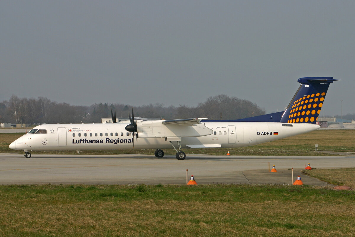 Lufthansa Regional (Augsburg Airways), D-ADHB, Bombardier DHC-8 402, msn: 4029, 16.März 2007, GVA Genève, Switzerland.