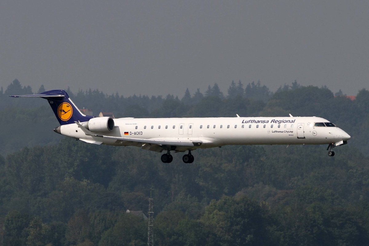 Lufthansa Regional -CityLine-, D-ACKD, Bombardier (Canadair), CRJ-900 LR (CL-600-2D24),  Wittlich , MUC-EDDM, München, 05.09.2018, Germany