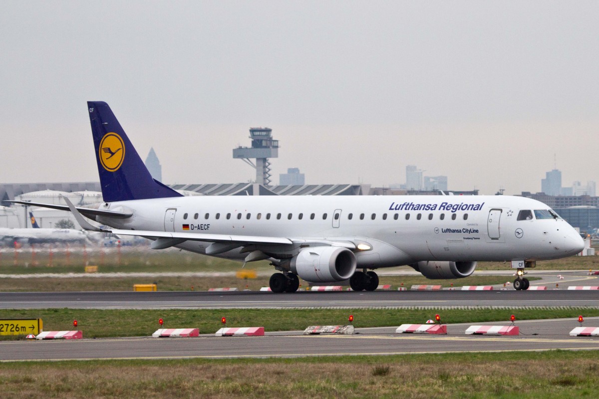 Lufthansa Regional (CityLine) (CL/CLH), D-AECF  Kronberg/Taunus , Embraer, 190 LR, 17.04.2015, FRA-EDDF, Frankfurt, Germany