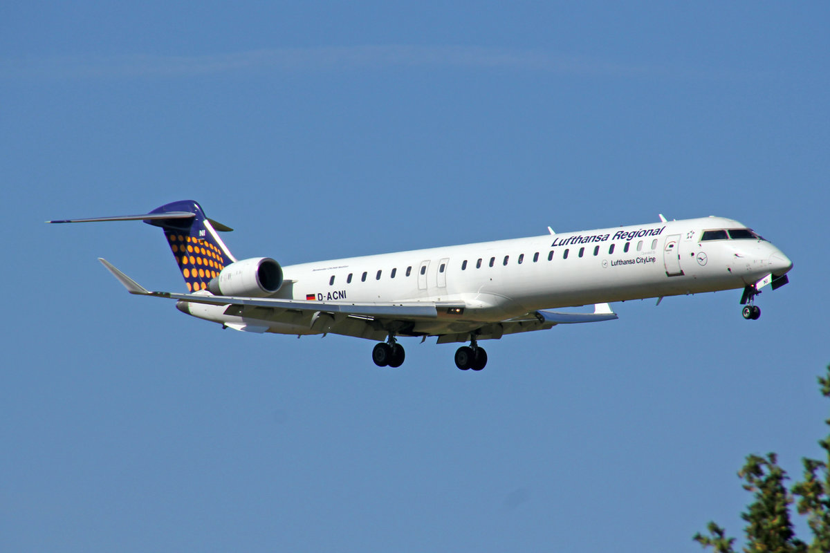 Lufthansa Regional CityLine, D-ACNI, Bombardier CRJ-900LR, msn: 15248, 21.August 2020, ZRH Zürich, Switzerland.