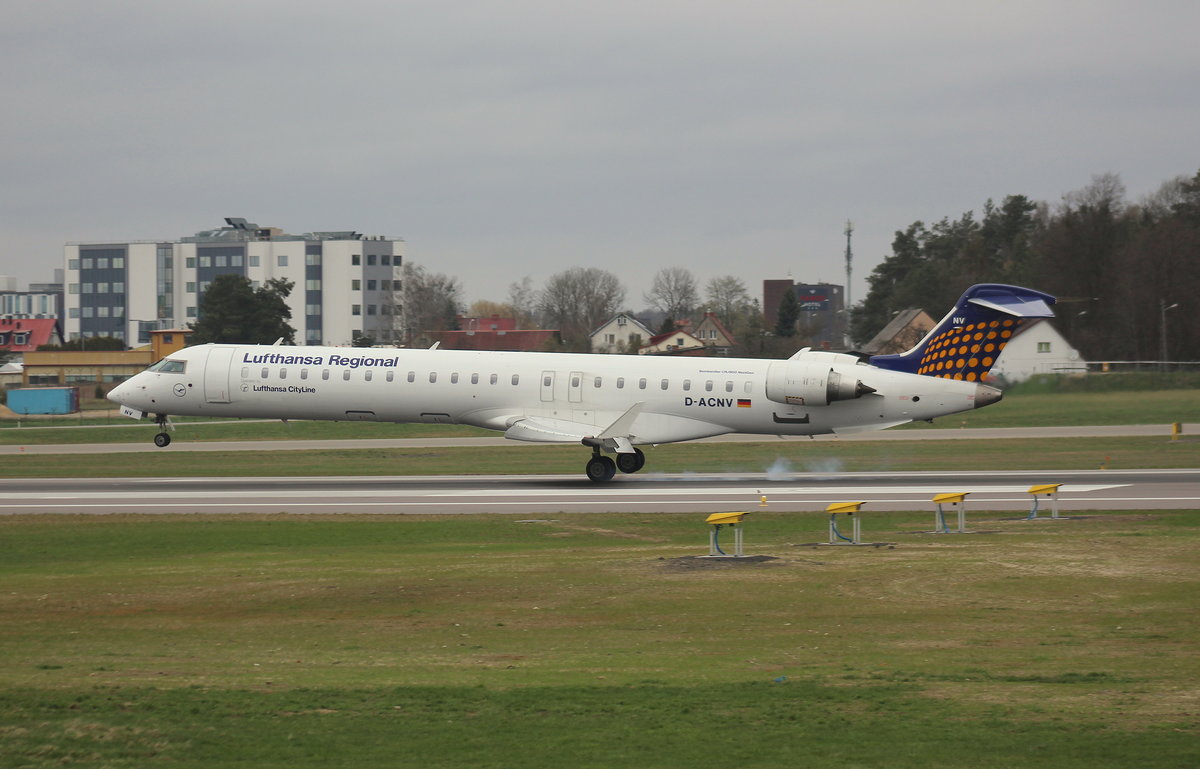 Lufthansa Regional CityLine, D-ACNV,MSN 15268,Canadair Regional Jet CRJ900LR, 12.04.2017, GDN-EPGD, Gdansk, Polen (Name: Tauberbischofsheim) 
