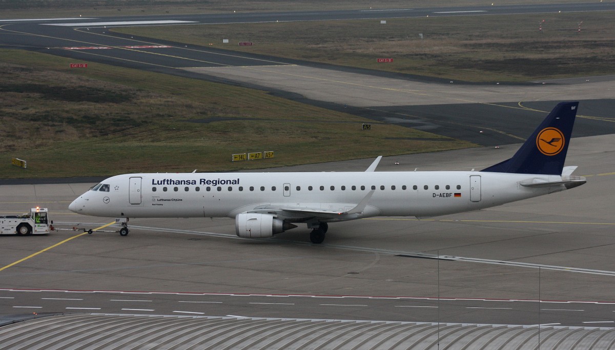 Lufthansa Regional CityLine, D-AEBF,(c/n 19000411),Embraer ERJ-190-200LR, 17.01.2015, CGN-EDDK, Köln /Bonn, Germany (Taufname :Bad Fussing)