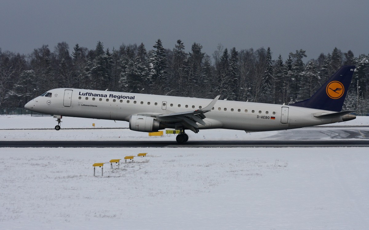 Lufthansa Regional CityLine, D-AEBO,(c/n 19000542),Embraer ERJ 190-200 LR, 30.12.2014, GDN-EPGD, Gdansk, Polen 