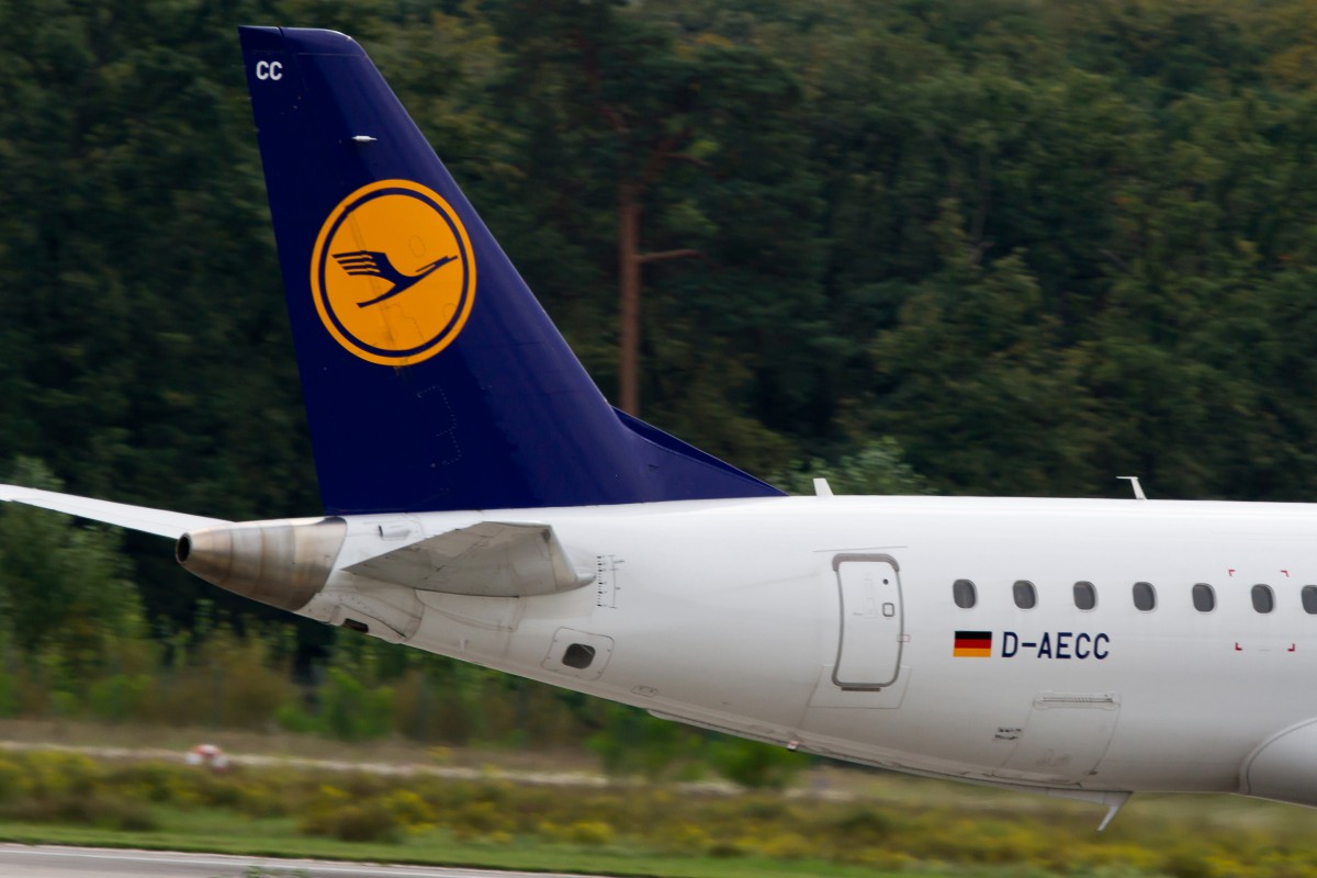 Lufthansa Regional (CityLine), D-AECC  Lutherstadt Eisleben , Embraer, 190 LR (Seitenleitwerk/Tail), 15.09.2014, FRA-EDDF, Frankfurt, Germany