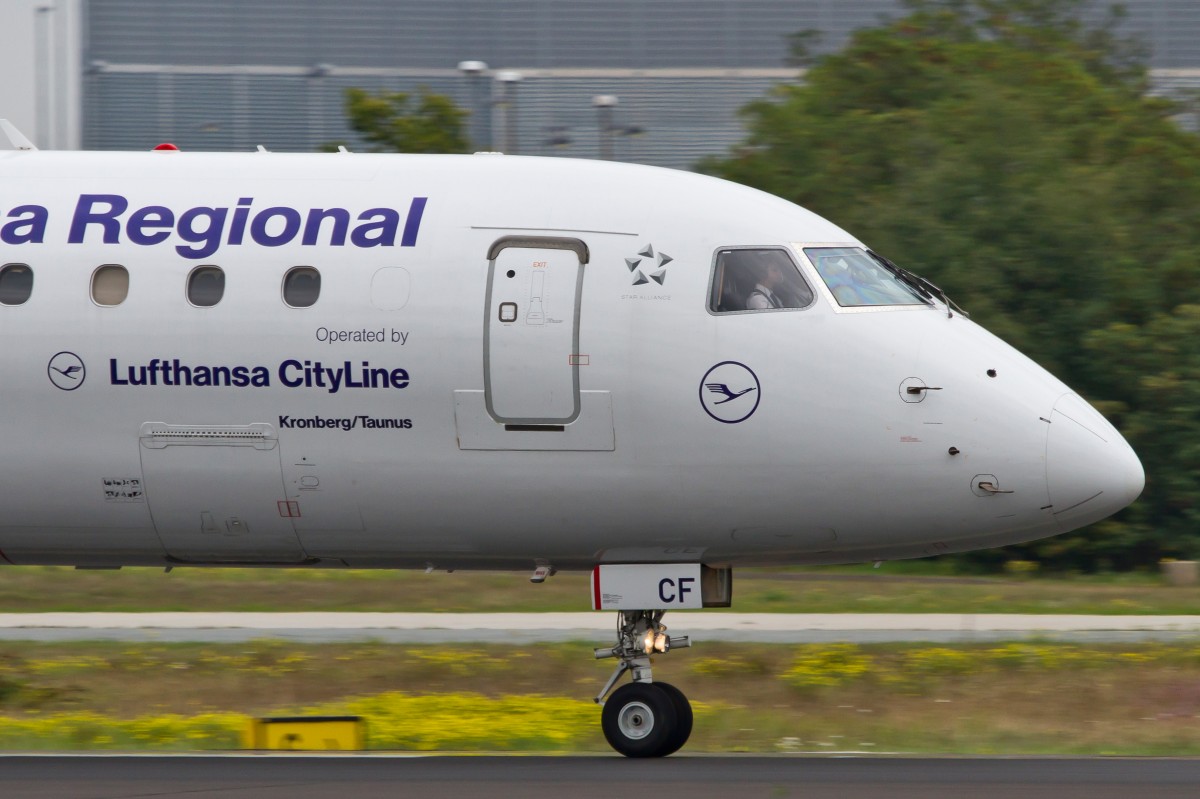 Lufthansa Regional (CityLine), D-AECF  Kronberg / Taunus , Embraer, 190 LR (Bug/Nose), 15.09.2014, FRA-EDDF, Frankfurt, Germany