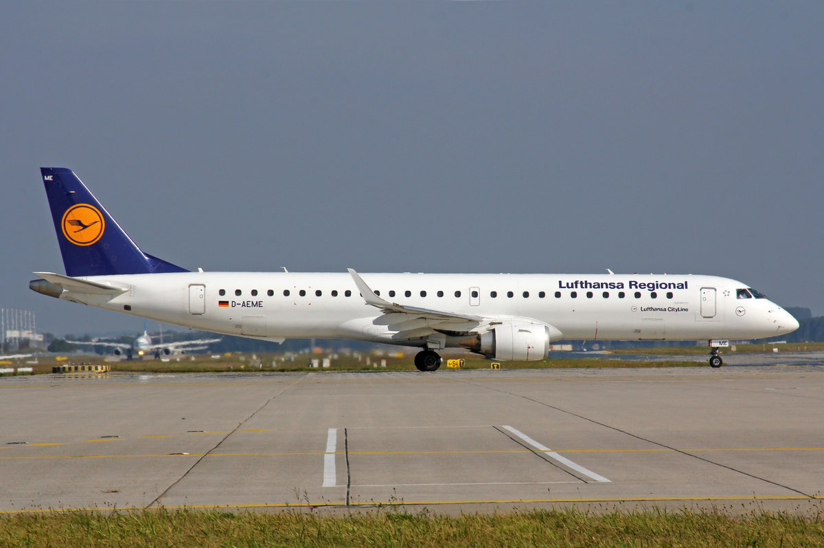 Lufthansa Regional CityLine, D-AEME, Embraer ERJ-195LR, 24.September 2016, MUC München, Germany.