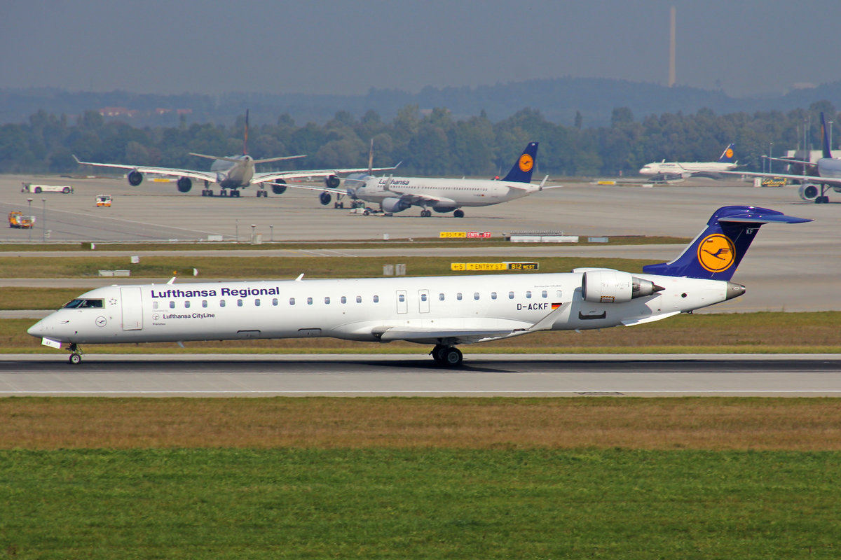 Lufthansa Regional, D-ACKF, Bombardier CRJ-900,  Prenzlau , 25.September 2016, MUC München, Germany.