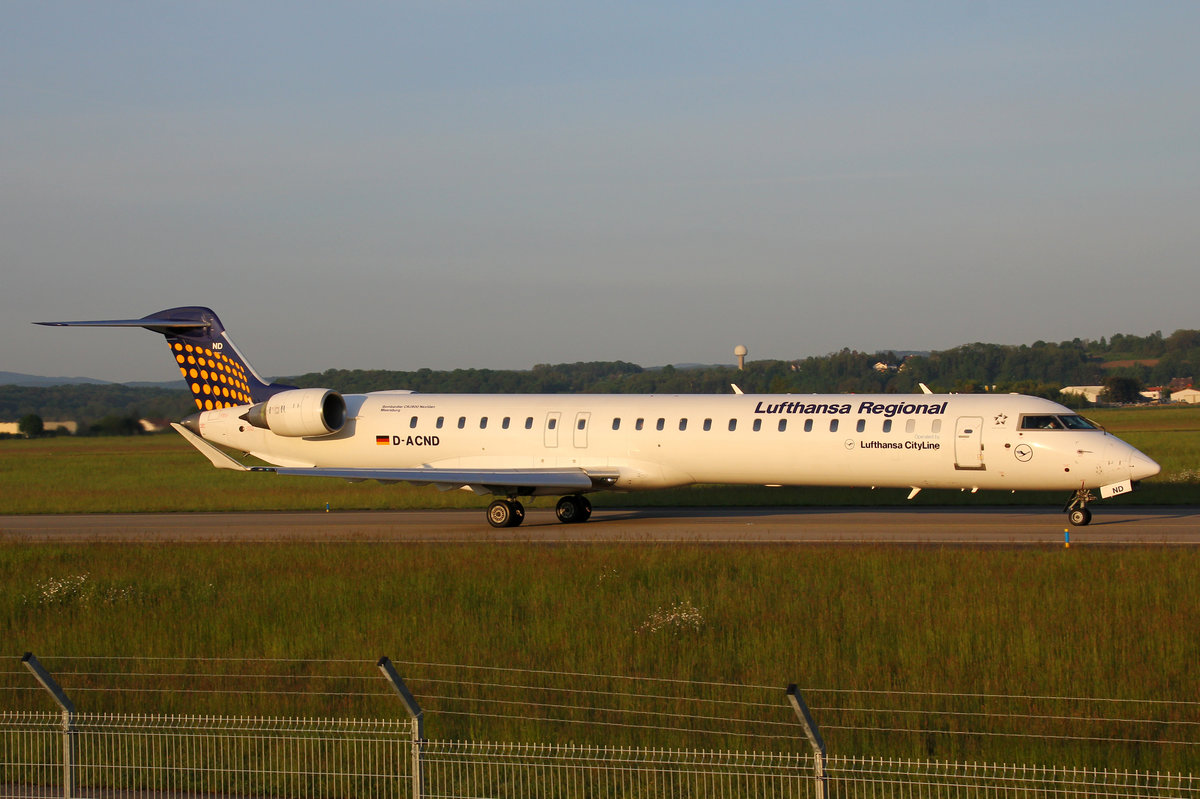 Lufthansa Regional, D-ACND, Bombardier CRJ-900,  Meersburg , 18.Mai 2016, BSL Basel, Switzerland.