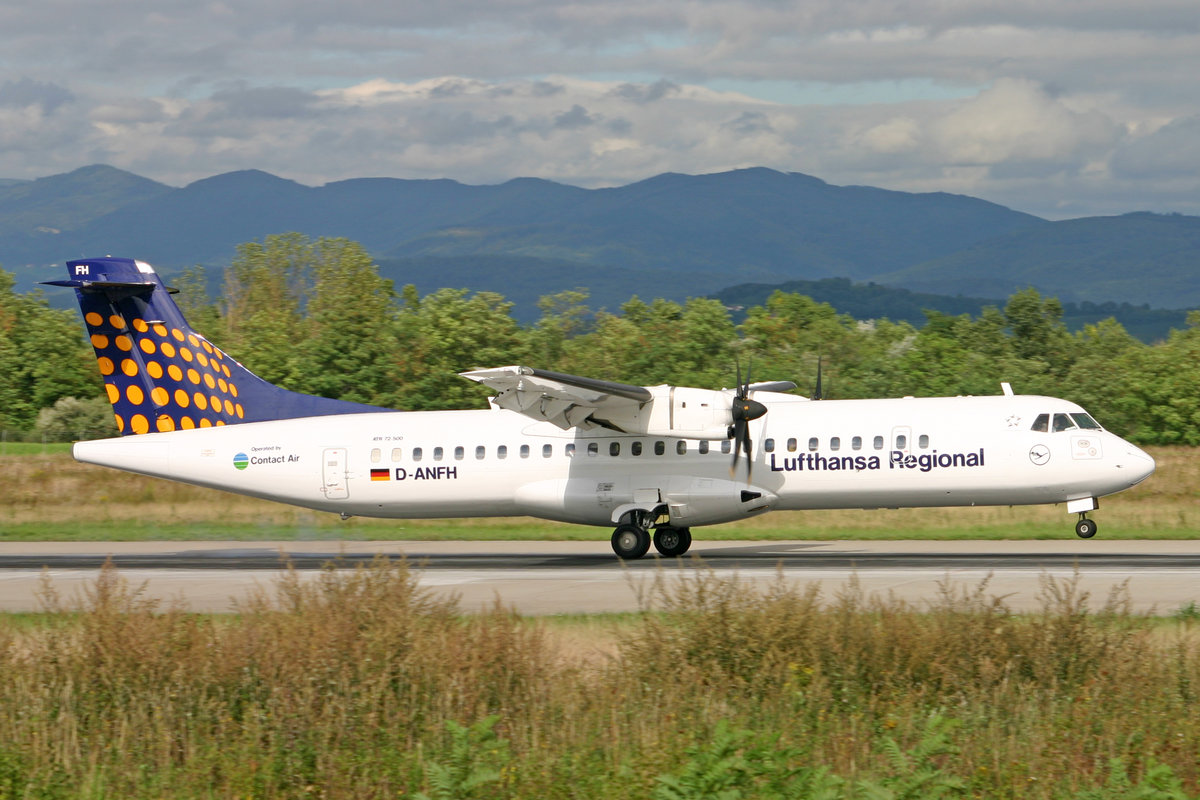 Lufthansa Regional (Operated by Contact Air), D-ANFH, ATR 72-212A(-500), msn: 660, 04.September 2006, BSL Basel, Switzerland.