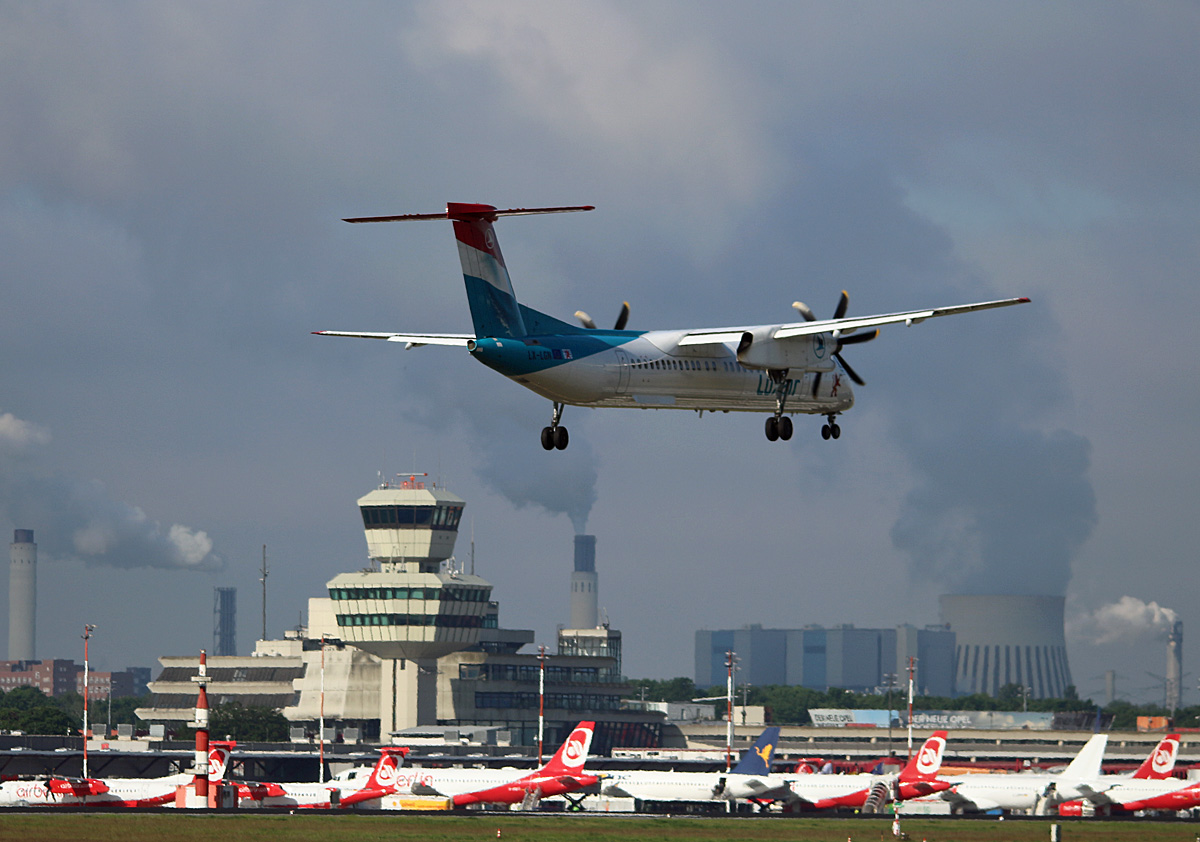 Luxair, DHC-8-402Q, LN-LGN, TXL, 25.05.2017