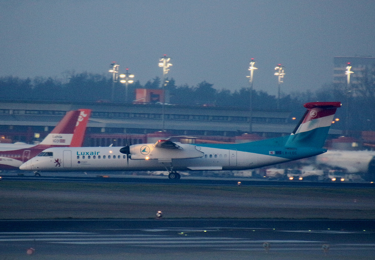 Luxair, DHC-8-402Q, LX-LQC, TXL, 20.12.2019