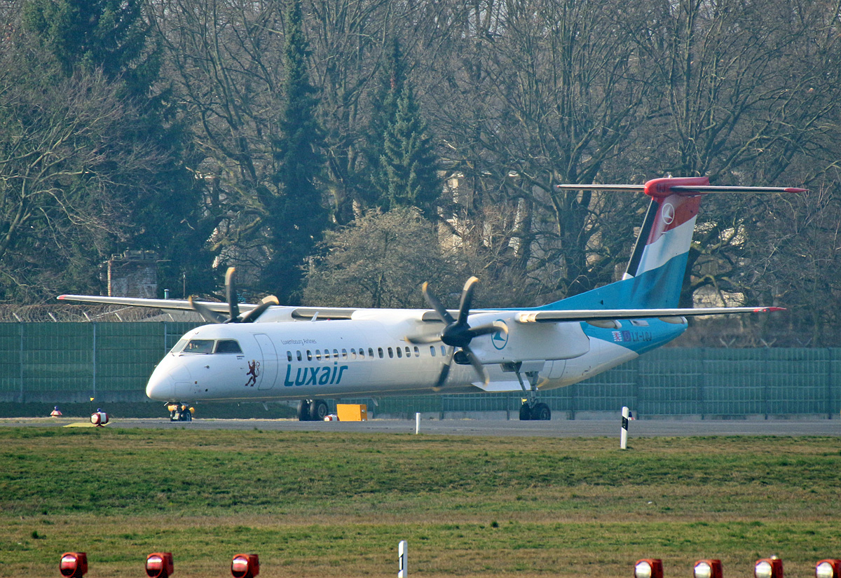 Luxair, DHC-8-402Q, LX-LQJ, TXL, 05.03.2020