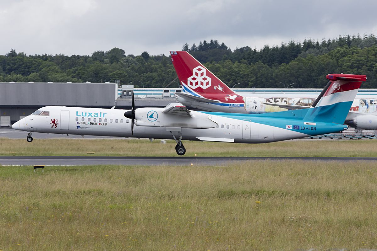 Luxair, LX-LGN, Bombardier, DHC-8-402 Q400, 22.06.2016, LUX, Luxembourg , Luxembourg


